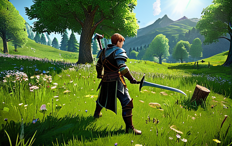 아키에이지 자원 채집 효율화 - Early Game Resource Gathering**

"A young ArcheAge character, fully clothed in simple leather armor,...