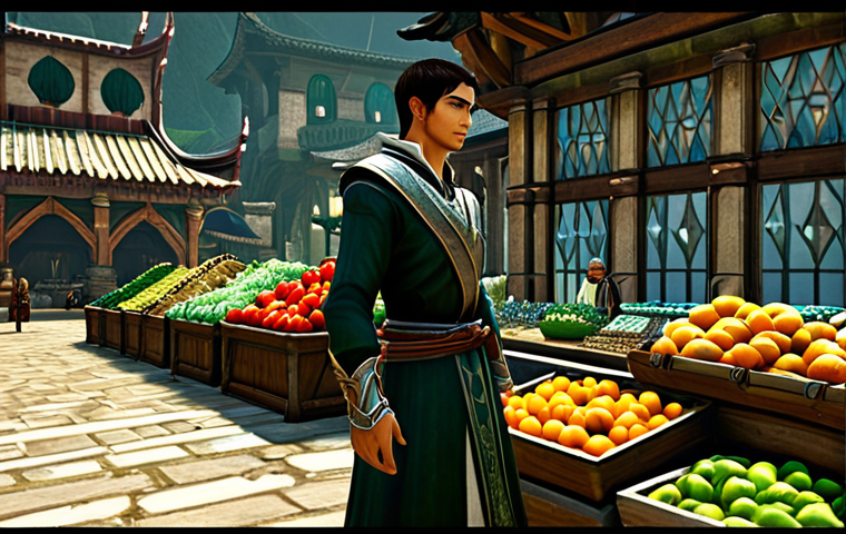 아키에이지 농업 전문 노하우 - **Prompt:** A serene yet active ArcheAge farm scene during a warm day. A thoughtful farmer, a female...