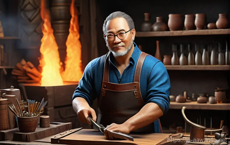 아키에이지 희귀 아이템 효율 - **Prompt:** A female ArcheAge trader, in her mid-30s, dressed in an elegant but modest merchant's co...