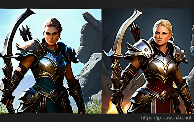 아키에이지 상위 장비 추천 - **Collaborative Resource Gathering for Ipnysh Gear:** A vibrant, painterly scene depicting a diverse...